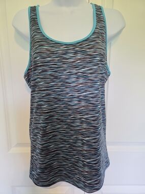 Reel Legends Teal-Trim Space Dye Performance Tank